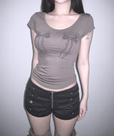 exy ribbon glitter tee (4colors)