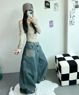 STUD SHIRRING TANK LAYERED SLIM LONG SLEEVE🤎🩶 - 2 COLORS