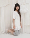 TEA DIARY V-NECK TOP / WHITE