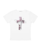 クロスキラTシャツ (ホワイト) F26QB054