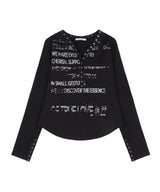 VINTAGE LETTERING SNAP LONG SLEEVE (BLACK)_F24ZB067