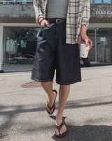 ビューローリネンバミューダデニムパンツ