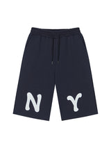 NY アップリケカプリパンツ NAVY