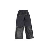 fake leather switching pants
