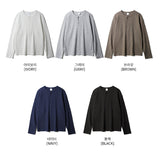 26SS★ テクスチャーヘンリーネックロングスリーブTシャツ
