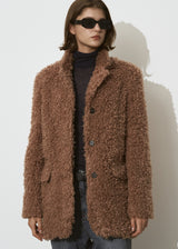 FAUX FUR SINGLE JACKET
