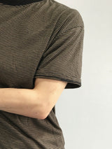 Marvin Crop Stripe Short Sleeve T-Shirt 3C