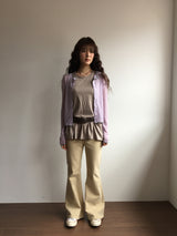 [SET]Arden bootcut pants + belt (3color)