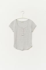 (W) Caps Striped Top