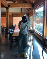 ソリッドバンドワイドパンツ