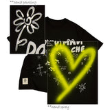 【MADE】Doyoubi Dimanche落書きショートスリーブTシャツ [ブラック]