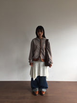 Grunge knit cutout skirt(3color)