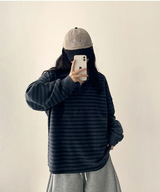 テリーフリースサイドピンタックインシジョンストリングワイドパンツ
