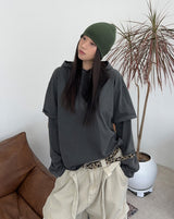 Lual Layered Pig Hoodie