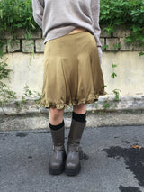 Vain Pleats Frill Midi Skirt (3c)