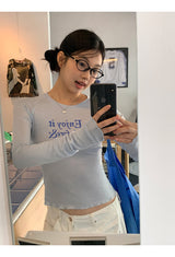 スカイレタリングスリムロングスリーブTシャツ