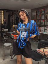 チェイスフットボールカラー半袖Tシャツ