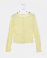 Amoo see-through ribbed long-sleeved cardigan