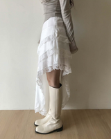 ペリズアシンメトリックレースカンカンスカート