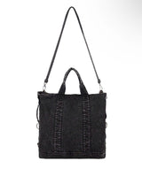 ウォッシュデニムショルダーバッグ (Black)