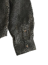 SIGNATURE WASHED AND DISTRESSED LEOPARD PRINT LONG SLEEVE SHIRT
