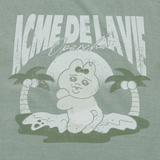 25SS ビーチオパンチュウサギピグメント半袖Tシャツ グリーン