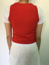 Ribbed mock neck sleeveless (5color)
