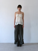 Boho Shirring Sleeveless (Ivory)