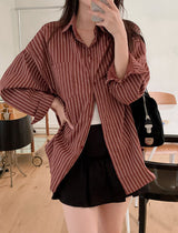 #CT Stripe Overfit Long Sleeve Shirt (3color)