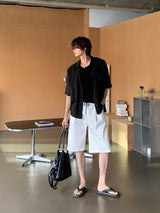[SET] LMN Martin Air Cool Oversized Linen Shirt + Niel Air Cool Linen Bermuda Pants