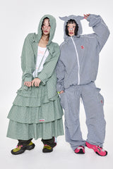 チェックカーゴパンツ Navy