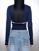 PULSE SET-UP LACE TRACK LINE SLEEVELESS (2COLOR)