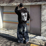 Oversized Back Painting Hoodie