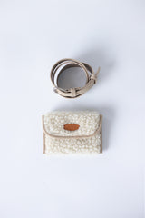 Boucle suede belt bag (Ivory)