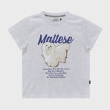 マルチーズイラストレーションハーフスリーブTシャツ
