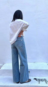 WIDE REGULAR DENIM PANTS code 25002