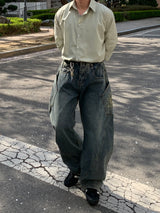 Sunny Balloon Pocket Denim Banding Pants