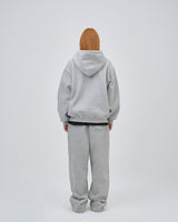 UNDERLINE LOGO SWEAT PANTS - GRAY