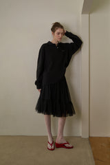 Tulle midi skirt_black