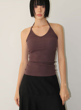 RING STRAP HALTER TOP