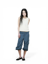 ORIENTAL SLEEVELESS BLOUSE (IVORY)