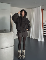 Jerry Double Button Pleated Skirt Pants