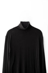 ソフトタートルネックTシャツ (ブラック)