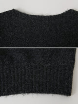 #セクシーワンショルダーボタンニット (3color)