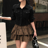 [BELLIDE MADE] Nuts, suede pintack semi-cropped blouse
