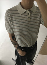 trico collar short sleeve(oatmeal)