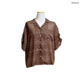 (2color) Ethnic Roll-Up Tab Sleeve Shirt