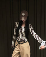 [MADE] Eden U-Neck Striped Long Sleeve T-Shirt