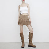 Noir String Pleats Skirt