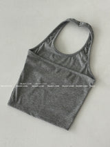 Halterneck Ribbed Sleeveless
